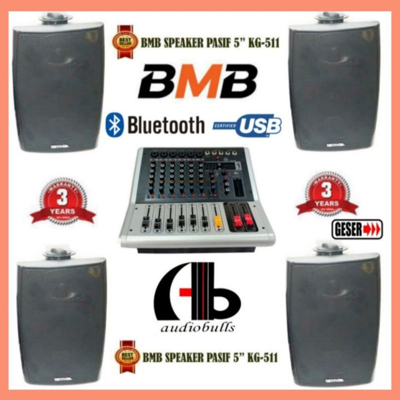 Paket Sound System Cafe Dan Restoran Speaker 5 Inch BMB KG-511