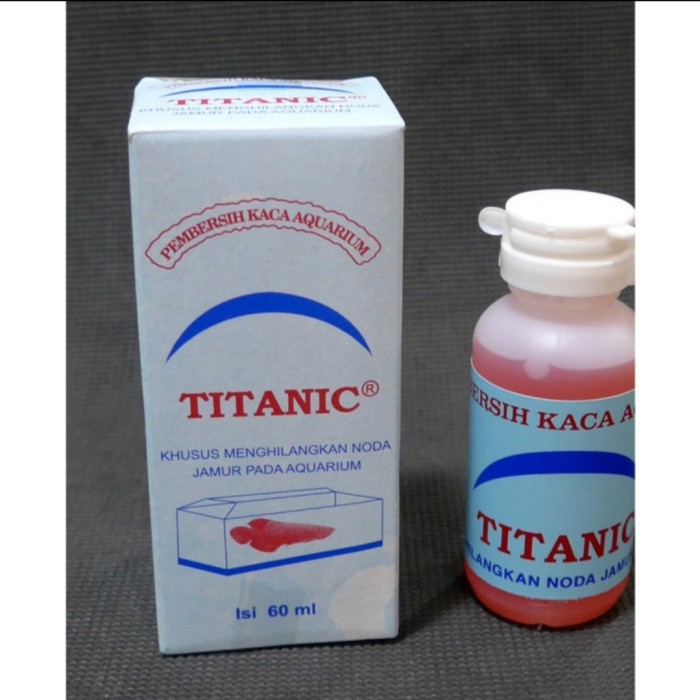 obat pembersih anti jamur kaca aquarium titanic 60ml