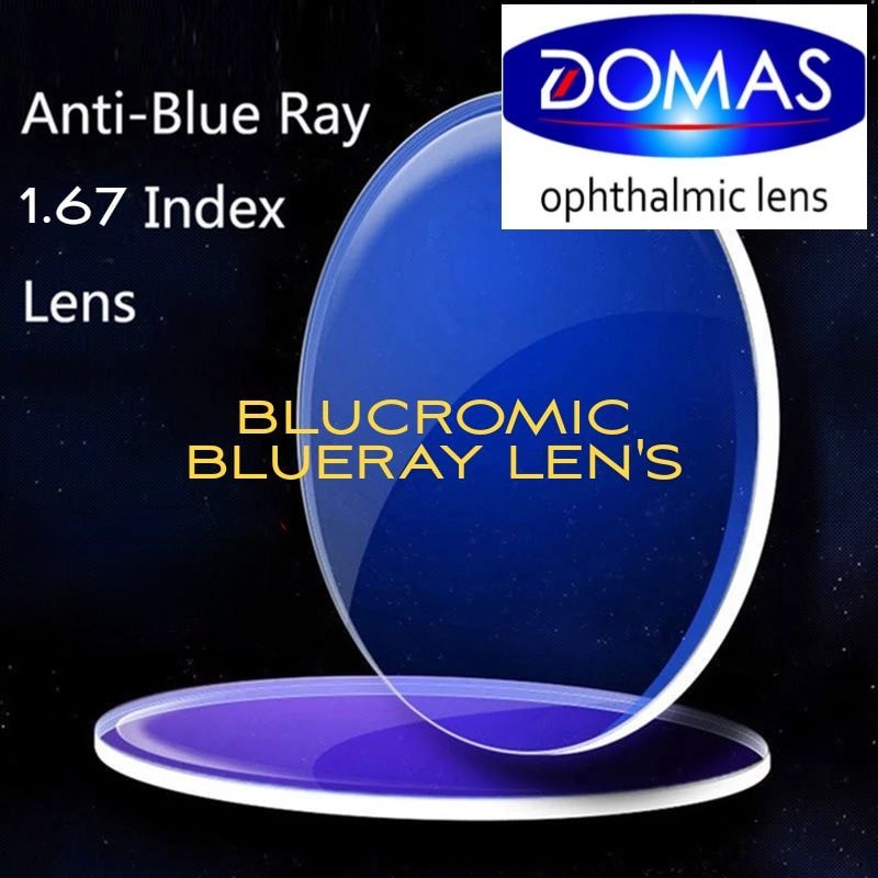 LENSA KACAMATA BLUCROMIC DOMAS ORIGINAL  LENSA BLUE RAY ANTI RADIASI / 002