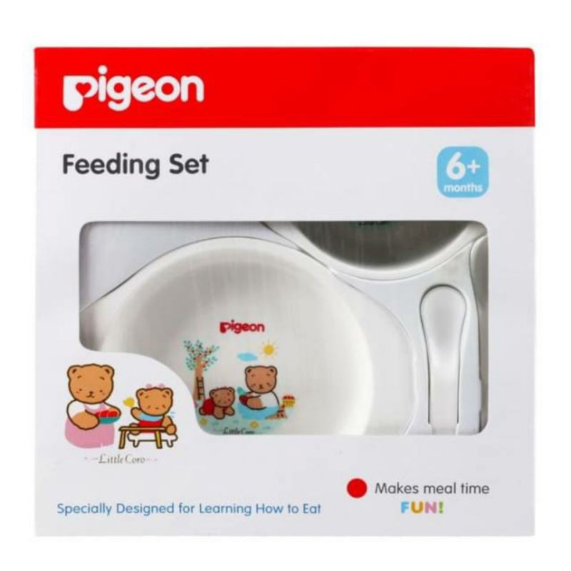 Pigeon Feeding Set 6m+ ( D327 ) Set Peralatan Makan Bayi