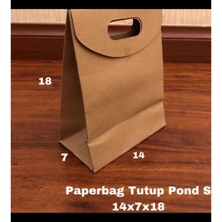 

bag pound tutup S polos / tas kertas goodie bag shopping