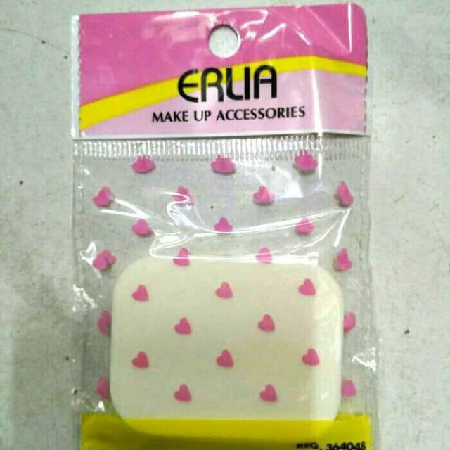 Spon bedak bulat dan kotak spon bedak arlia/erlia spon bedak padat