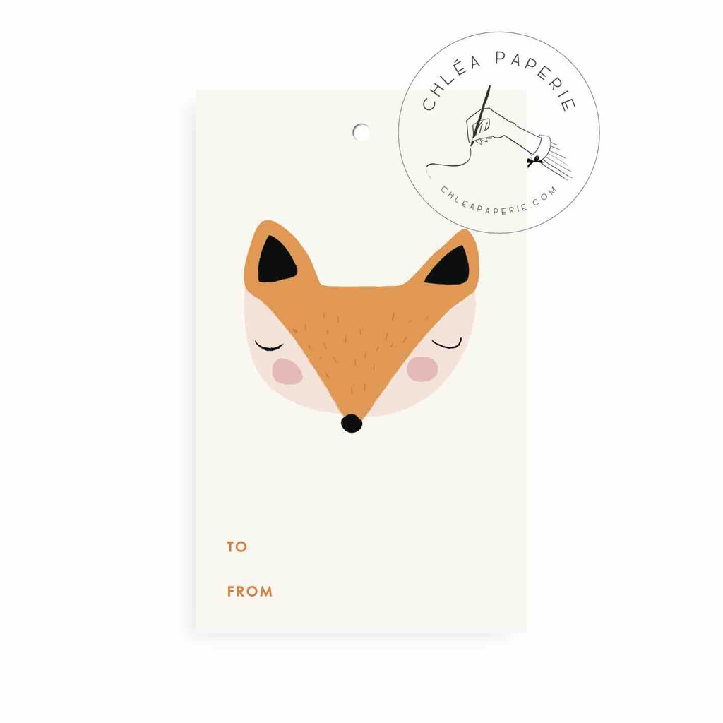 Gift Tag / Fox Baby / Hang Tag