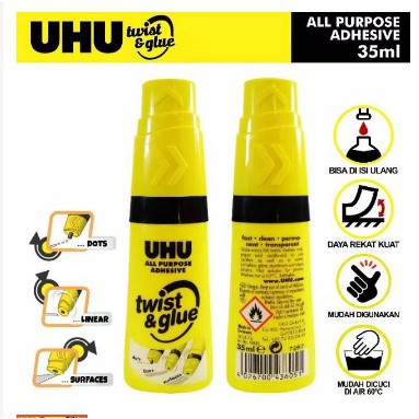 

HenJO UHU Lem Cair Twist & Glue 7297 90ml / Twist&Glue 90 ML