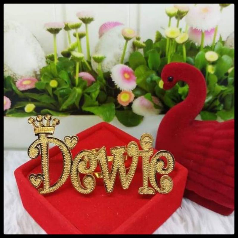 Bros Nama / Peniti Nama/ Bros peniti jilbab gold lapis emas