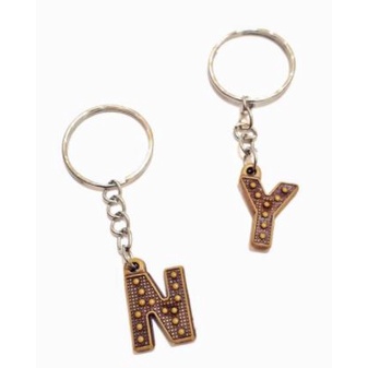 Gantungan Kunci Inisial Etnik | ethnic Initial Key Chain