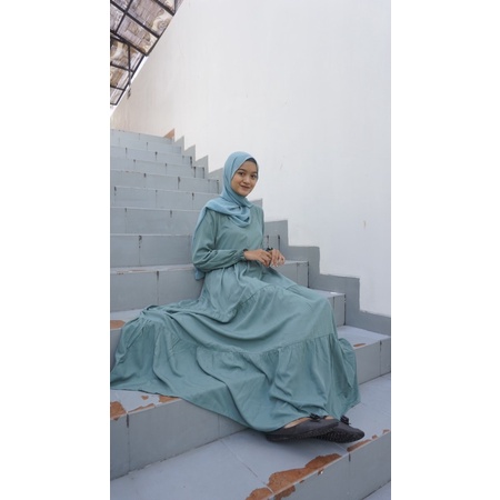 GAMIS RAYON SABRINA SUSUN 3(COD) DRESS WANITA TERBARU/DRESS WANITA KEKINIAN/VIRAL/TIKTOK/RAYON VISCOS