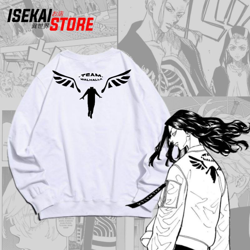 Crewneck Anime Tokyo Ravengers Team Valhalla | Sweater Anime Tokyo Ravengers Team Valhalla