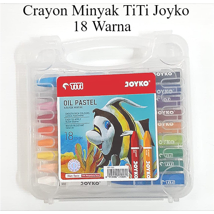

CRAYON MINYAK TITI OIL PASTEL 18 WARNA JOYKO | KRAYON