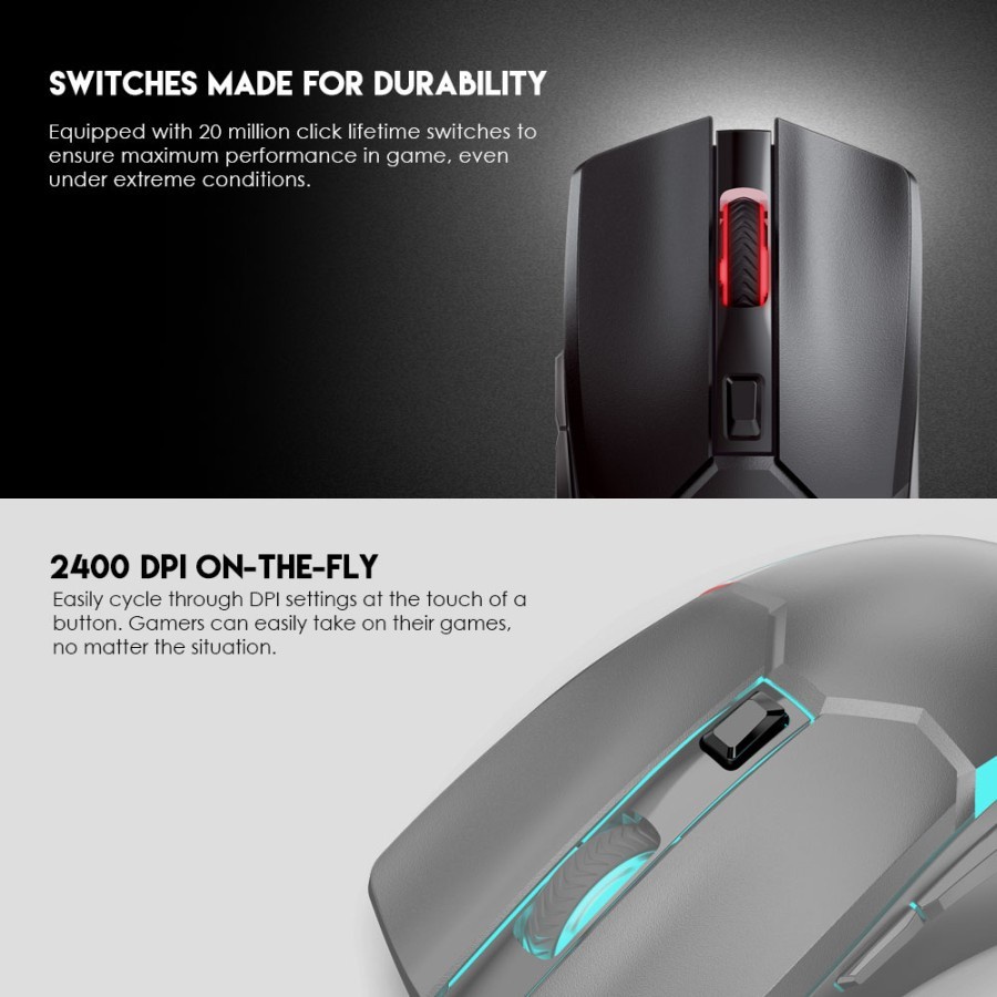 Fantech VENOM II WGC2 Wireless Mouse Gaming Rechargeable