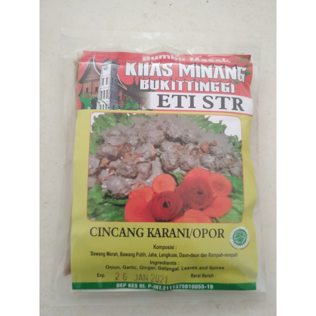 

Bumbu Instan Cincang Karani/Opor ETI STR 200 gram