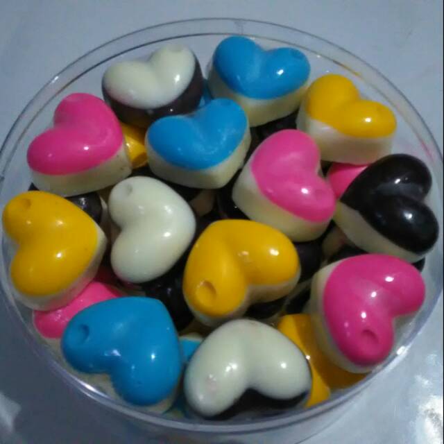 COKLAT KARAKTER/coklat love toples 250gr
