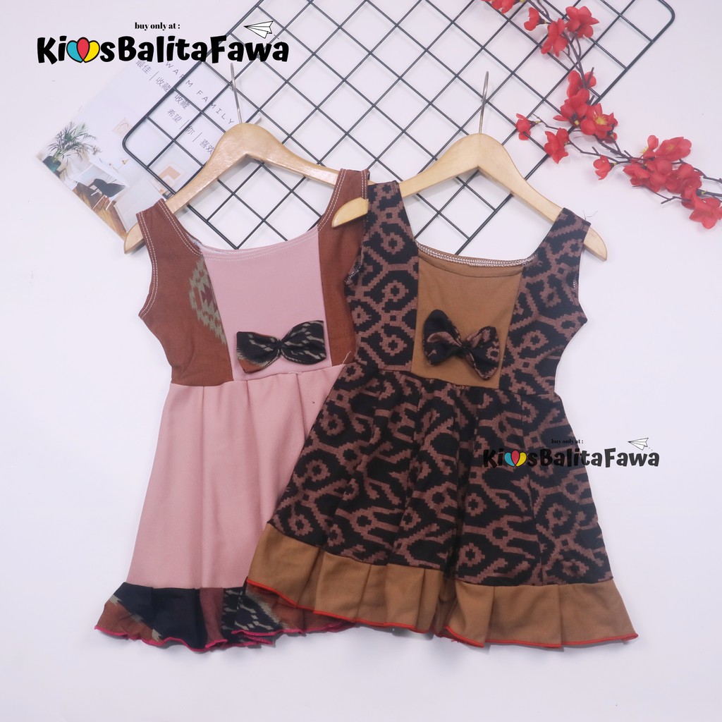 (BATIK) Dress Aurora uk Bayi - 4 Tahun / Baju Anak Perempuan Murah Dres Yukensi Adem Pakaian Pesta