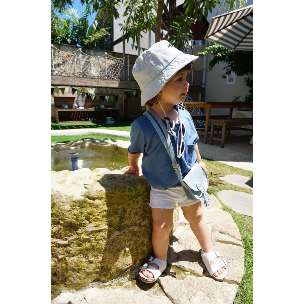 Halomam - Bucket Hat Melon ( Topi Bucket Bayi Unisex/ Topi Bucket Anak Lelaki / Perempuan )-1