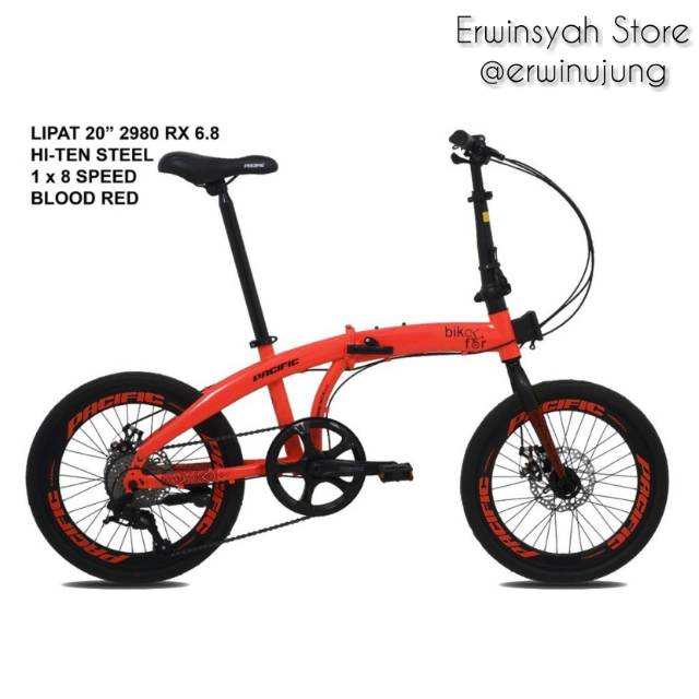 Sepeda lipat Pacific 20" 2980 new RX 6.8 VT DISC Velg tinggi seperti noris 2.0