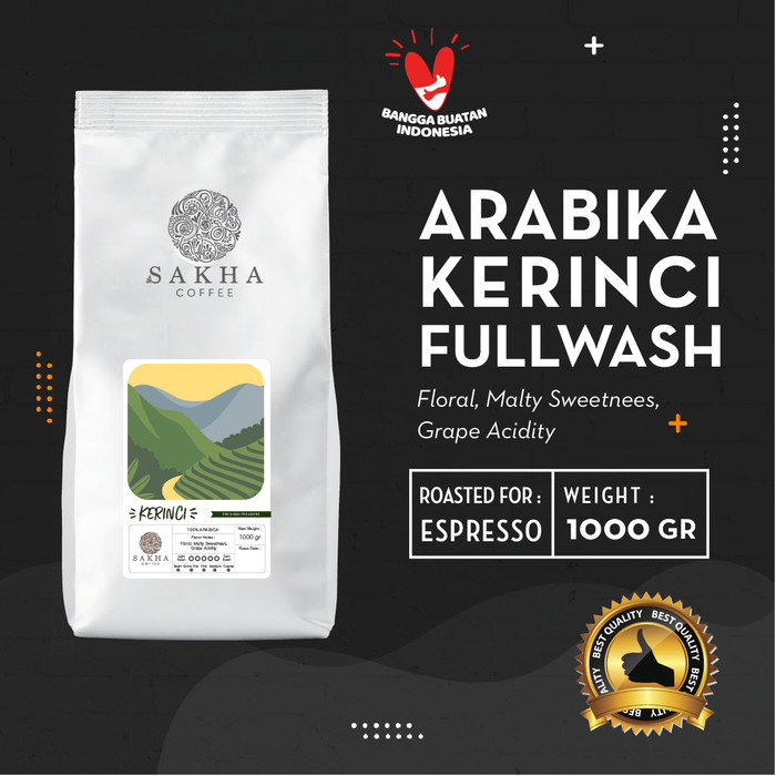 

Biji Kopi Arabika Kerinci Sumatra Roast For Espresso 1 Kg SAKHA COFFEE - AKER1000