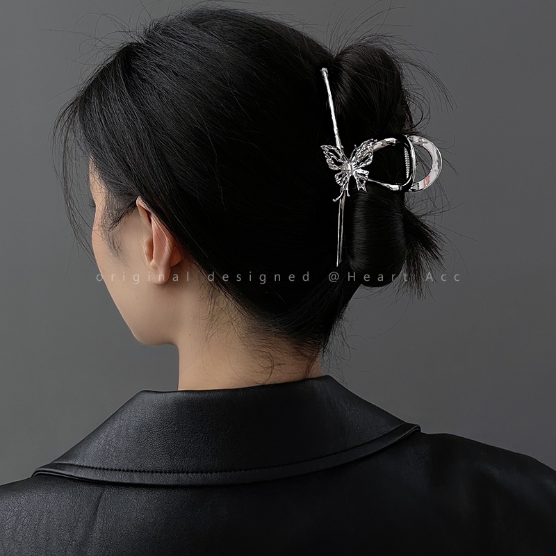 Jepit Rambut Model Butterfly Bahan Metal Gaya Korea Untuk Wanita