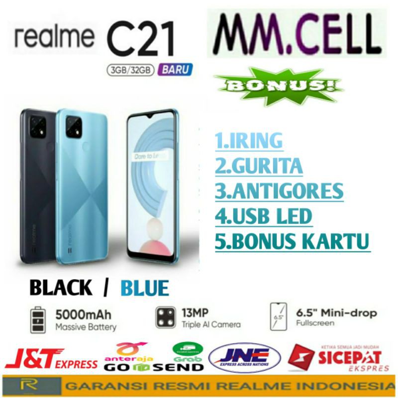 REALME C21 RAM 3/32 4/64 C21Y 4/64 GARANSI RESMI REALME INDONESIA