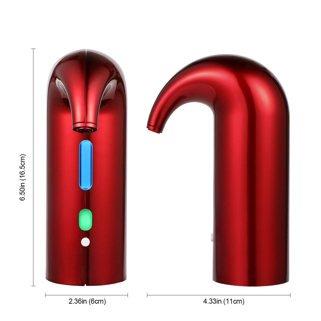 Electric Wine Aerator Portable Pourer Instant Wine Decanter Dispenser Pump One-Touch Automatic USB Rechargeable