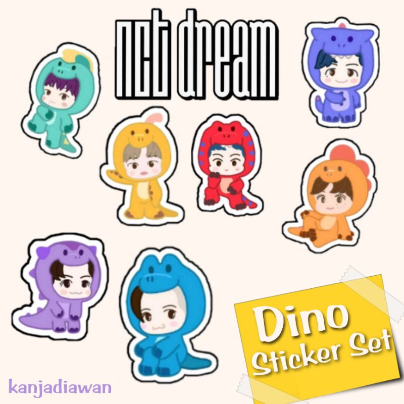 Sticker KPop Dino NCT Dream Rex Stiker Set 7 pcs