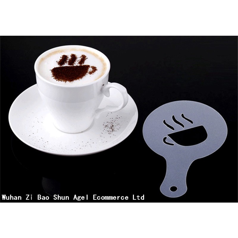 Cetakan Busa Foam Kopi Latte Art 16 PCS - White - OMHZNWWH