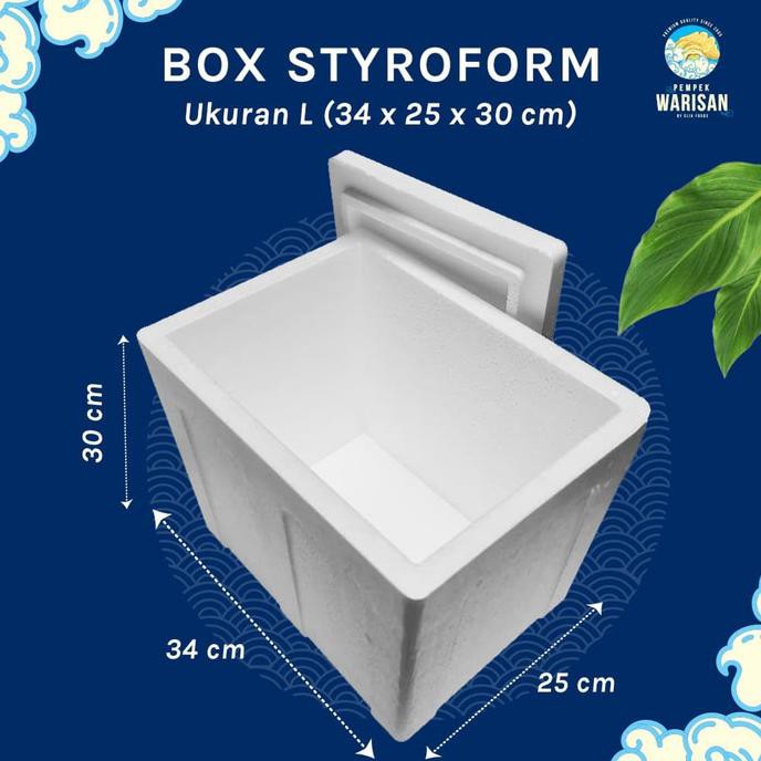 

Box Sterofoam/Styrofoam Gabus /Stereofoam - Large (34 X 25 X 30Cm)