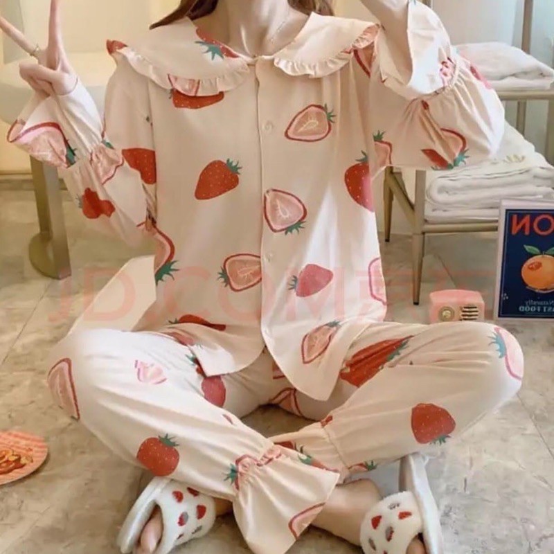 Piyama PP STRAWBERRY Import premium