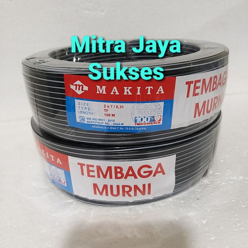Kabel MAKITA 2x7/0.31 TF Panjang 100 Meter Kabel Serabut Tweeter Walet