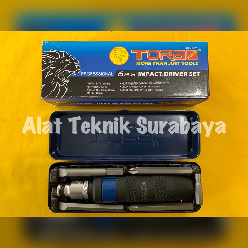OBENG KETOK TORA / IMPACT DRIVER SET 6 PCS BESTINDOTOOLS