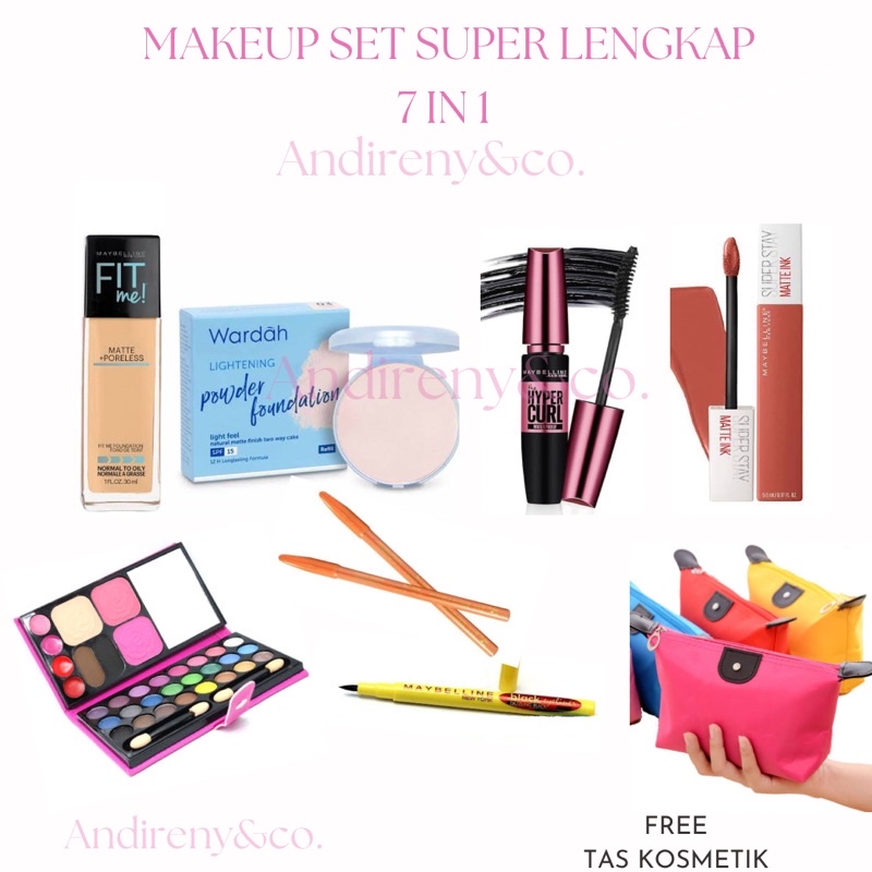 Paket Kosmetik Wardah Lengkap 7 in 1 Makeup Wardah Lengkap