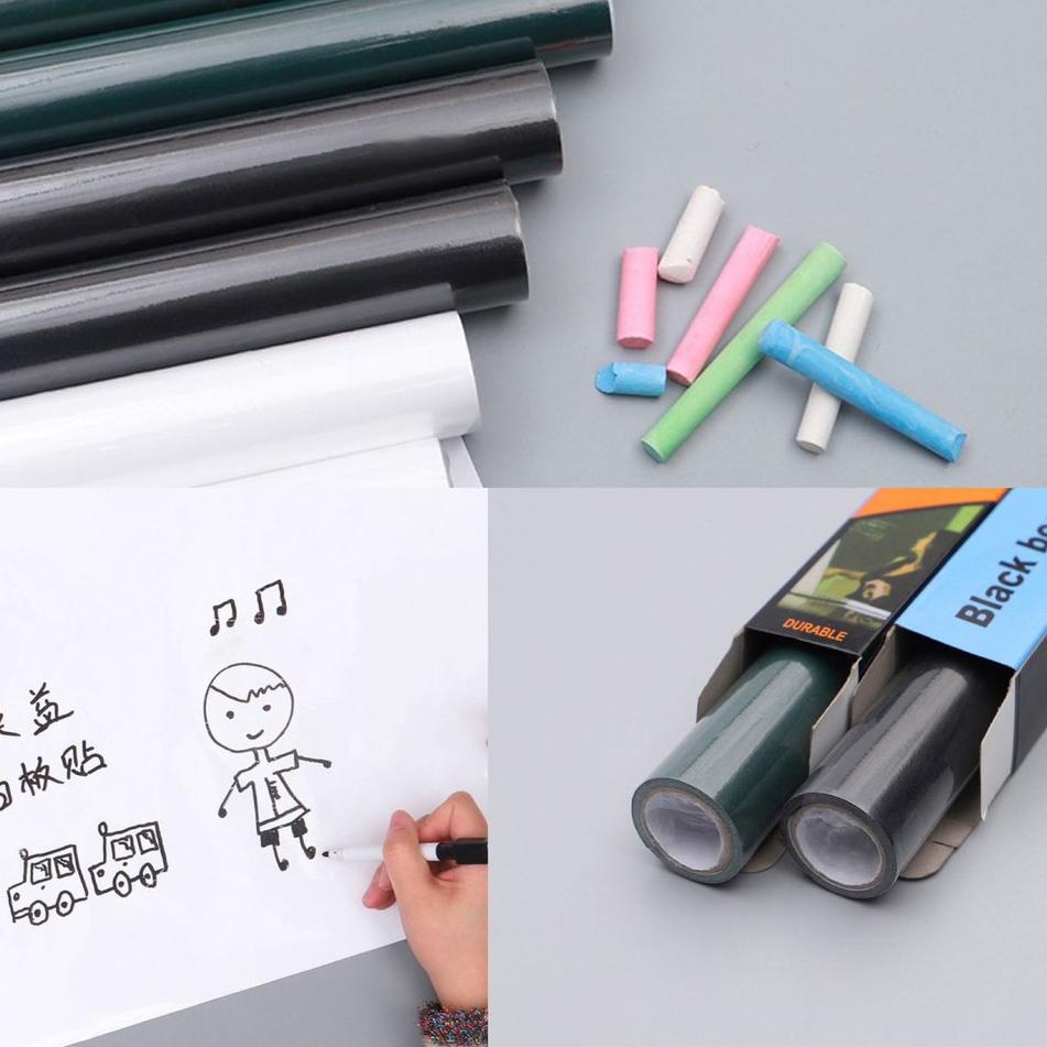 

[KODE PRODUK IHQQ06443] Stiker Dinding Papan Tulis Anak Hijau Putih / Wall Sticker Wall Paper Chalkboard Whiteboard