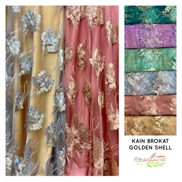 KAIN BROKAT GOLDEN SHELL