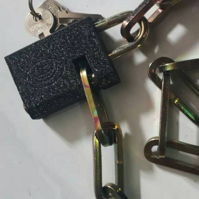 [650gr] NEW!!  Gembok Rantai Kuning kuat chain lock