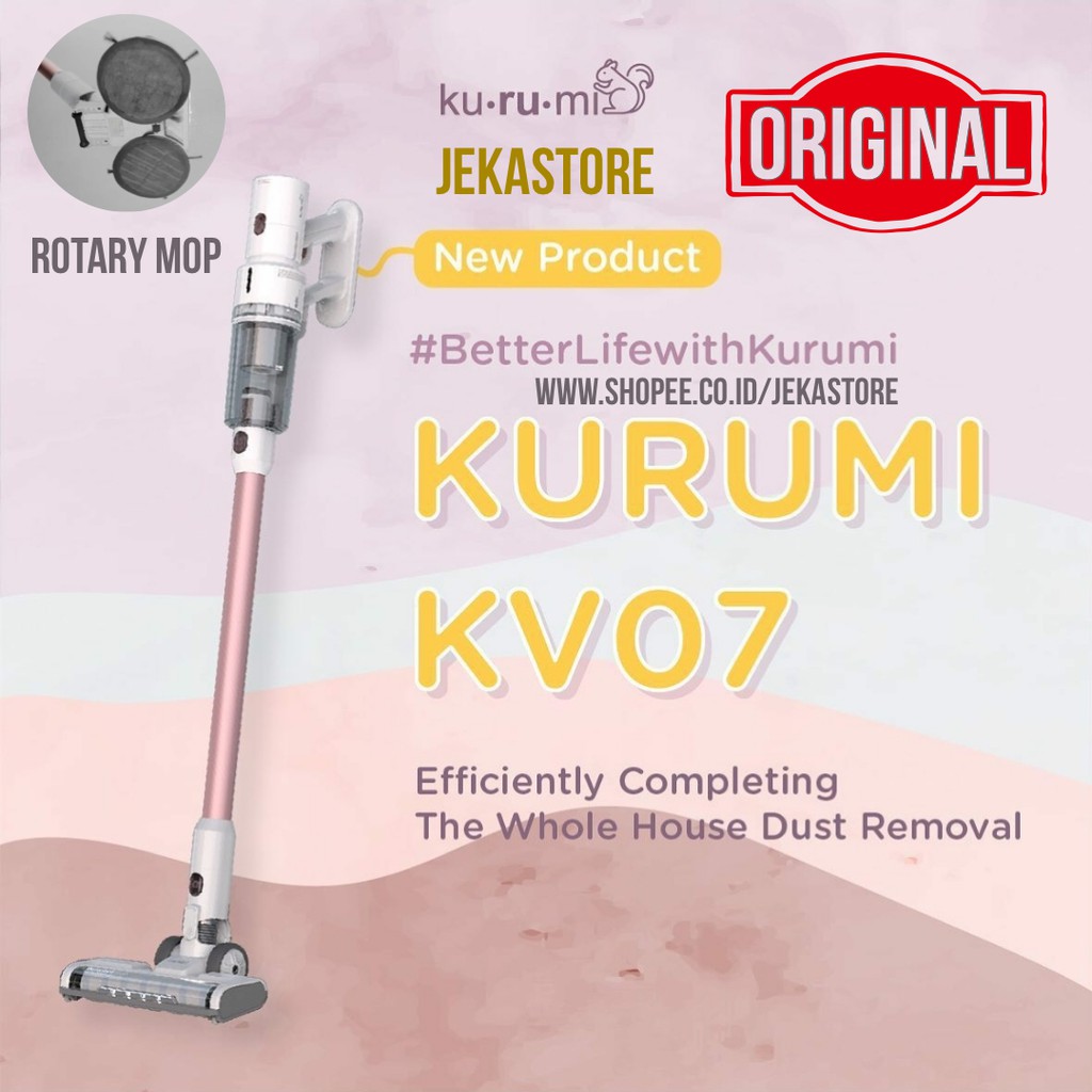 Kurumi KV 07 Powerful Cordless Stick Vacuum Cleaner with Spray Mop