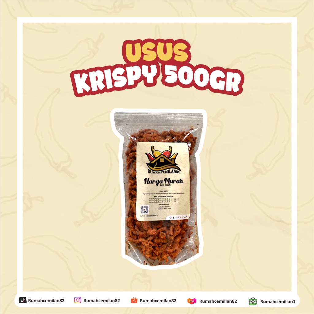 Jual Usus Crispy Pedas 500 Gr Shopee Indonesia