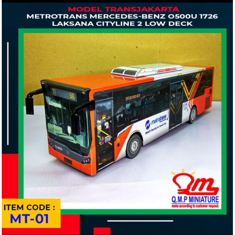 Miniatur Bus Transjakarta,Metrotrans,bus kota
