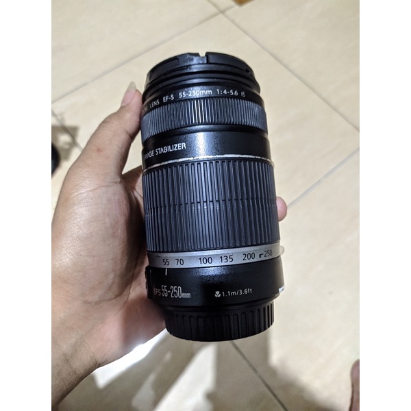 Lensa tele canon 55-250mm second