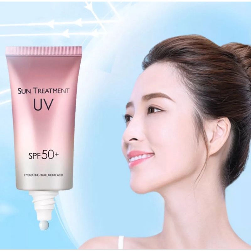 SUN TREATMENT UV SPF50 + TABIR SURYA MENYEGARKAN TIDAK LENGKET DAN LEMBUT-60ml