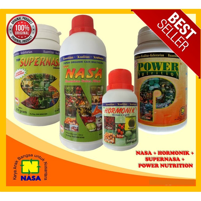 COD / Pupuk nasa 1 paket lengkap / Pupuk nasa ori / Paket Pupuk Pertanian Organik NASA - ( POC NASA 