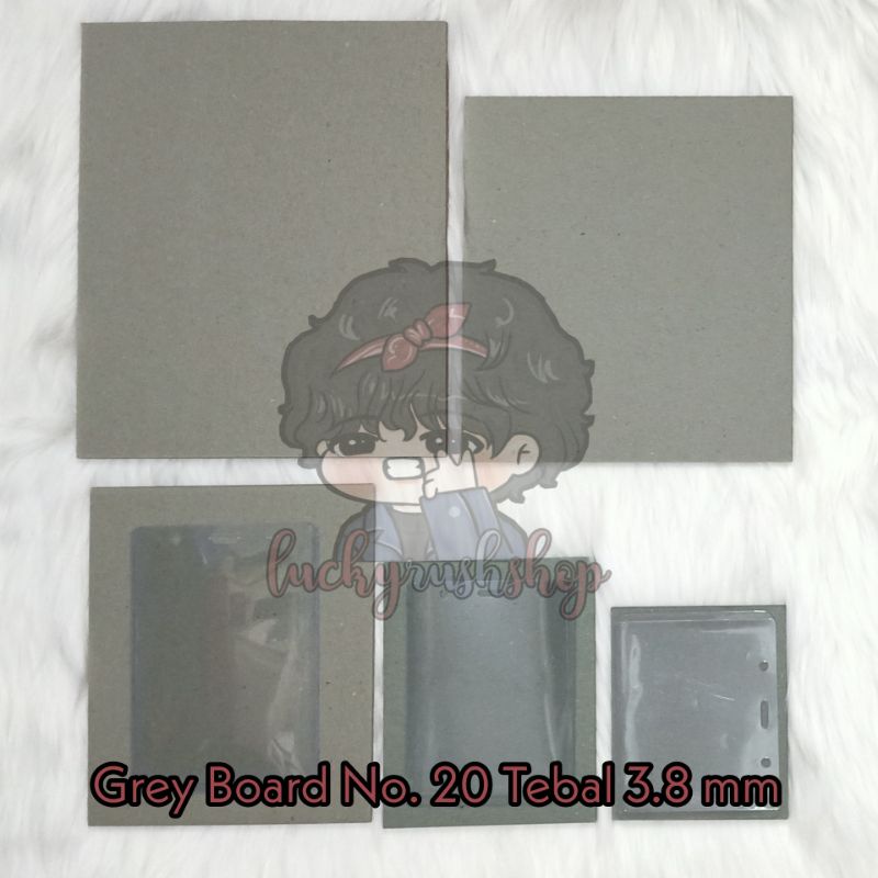 Grey Board / Yellow Board untuk Packing Photocard PC, Postcard, Premium Photo.
