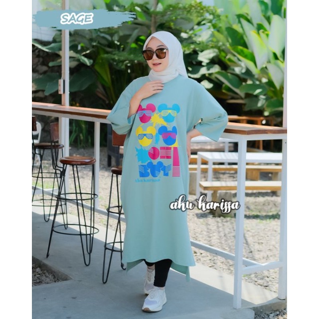 MIDI DRESS COMBED OVERSIZE ORI AKU KARISSA OOTD WANITA VIRAL TERBARU KEKINIAN