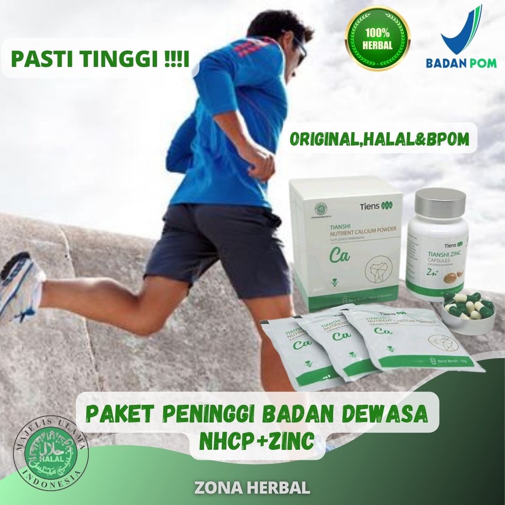 Paket Peninggi Badan Tiens Kalsium Nhcp Zinc Tianshi Penambah Tinggi Badan Dewasa Remaja Super Cepat