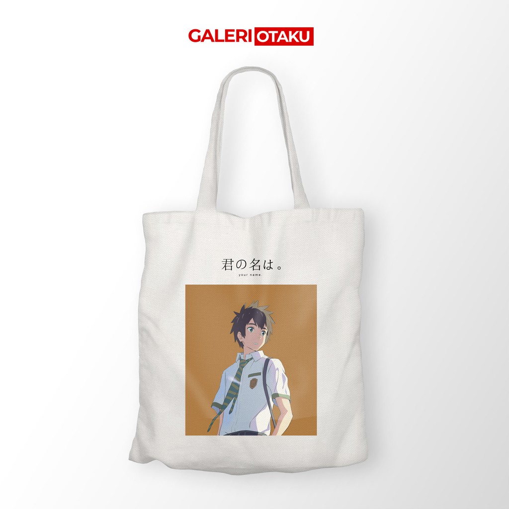 TOTE BAG KANVAS COUPLE ANIME KIMI NO NAWA / YOUR NAME / TAKI TACHIBANA / TOTE BAG COUPLE