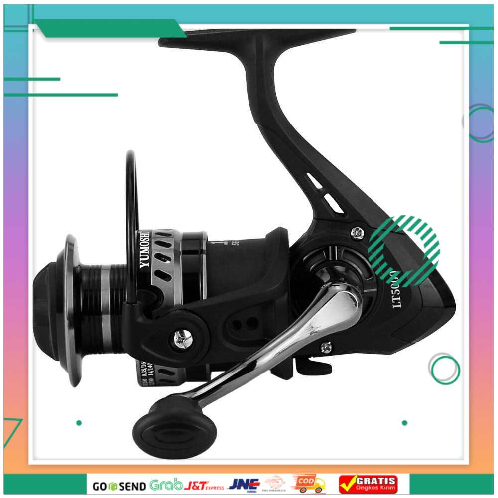 (BISA COD) FTIHSHPYUMOSHI LT5000 Reel Pancing Spinning 12 Ball Bearing 5.2:1