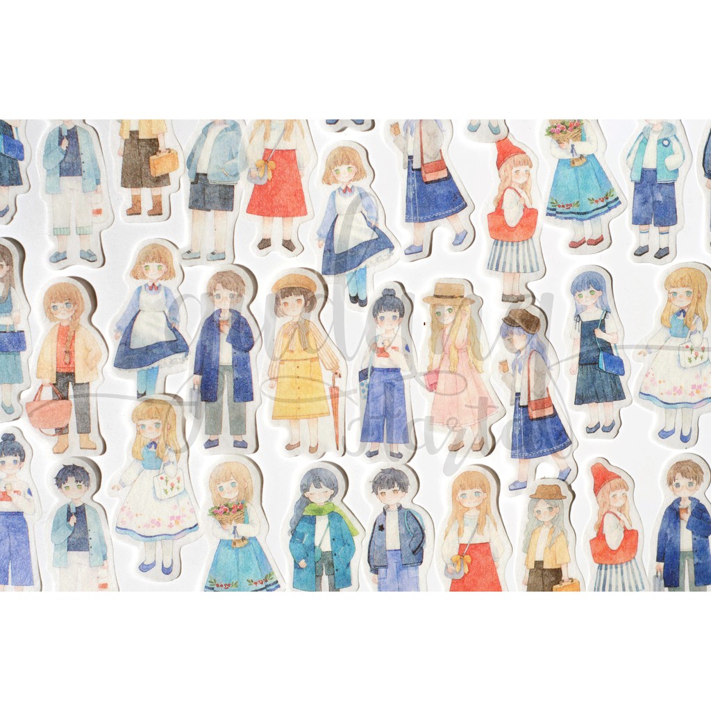 Stiker Washi Full Body Girls Sticker Cewek Lucu Imut DIY Scrapbook GH 303605