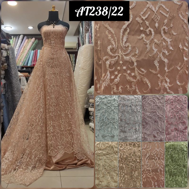 Kain Tile Brokat Motif Akar AT238/22 (PROMO)