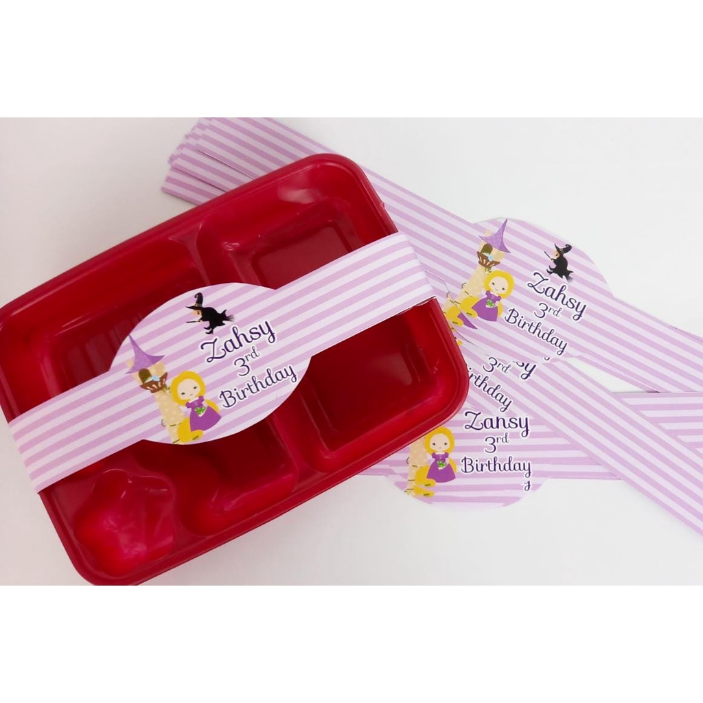 label bento rapunzel / label box bento rapunzel / label bento custom rapunzel