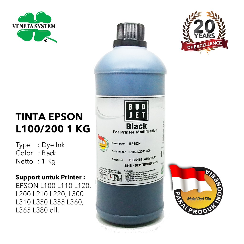 TINTA INFUS for PRINT HEAD EPSON / CISS PRINTER L100 L110 L120 L200 L210 L220 - 1 KG