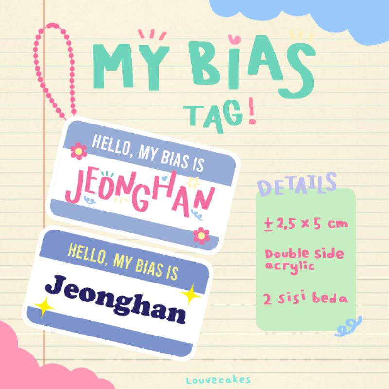 My Bias Tag SEVENTEEN Keychain - louvecakes