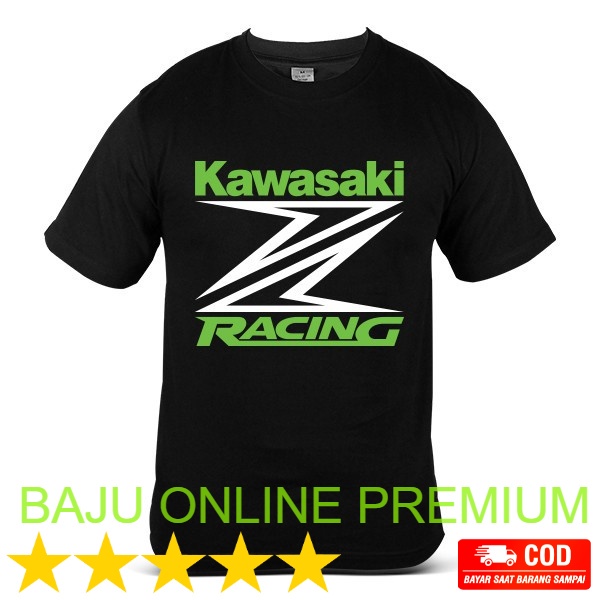BAJU T Shirt Short Sleeve Printed Kawasaki Racing Team Cup WSBK Motorbike Motorcycle Superbike Bikes